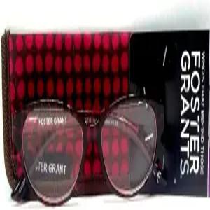 포스터 그랜트 모니카 여성 브라운 레드 패션 독서 안경 케이스 + 2.00 무료 하드 극세사 천 포함