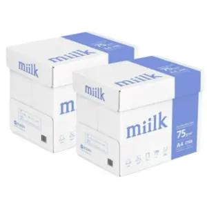 밀크 A4 75g 5000매 복사용지 (500매x5권 2박스)/인쇄지/보고서/멀티/학교/학원/유치원/사무실/종이/A4용지