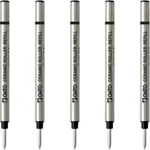 오토 세라믹 롤러 수성 리필 C-305 블랙 잉크 메탈 바디 파인 포인트 0.5mm 조 아웃 메커니즘 CR01/CR02
