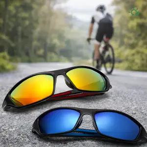 자외선 선글라스 경량 편광 고글 트레킹 바이크 스포츠용 2종세트
