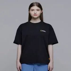 내셔널지오그래픽NATIONALGEOGRAPHIC N242UTS909 세미오버핏 수피마 반팔 티셔츠 CARBON BLACK