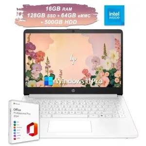 HP 2026 Slim LAPTOP 랩탑 노트북 컴퓨터 14 Intel CPU 16GB RAM 692GB 보관 오피스 2024 Pro 가벼운 사무