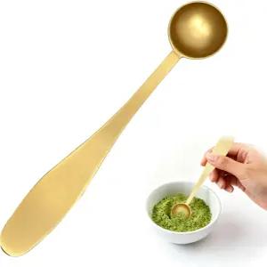리트복 골든 스테인리스 말차 계량 스푼 1그램(1/2티스푼) - 녹차 가루 커피 및 베이킹 주방 필수