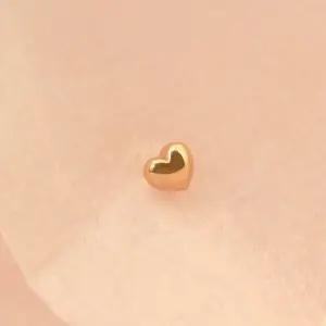 14K 골드필드 핀 통통 하트 피어싱