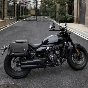 오토바이 사이드백 빈티지 바이크 프런트 가죽 가방 리어백