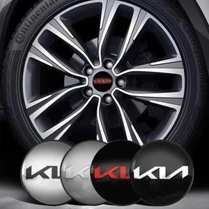 4Pcs 56mm 자동차 휠 센터 허브 캡 배지 스티커 KIA EV6 Sorento Niro Stinger Ceed Carnival K5 K9 Soul