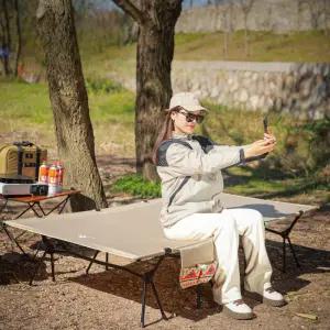 더블 야전 침대 경량 캠핑 2인용 백패킹 베드 대형 간이 휴대용 나무 텐트 침상 야영