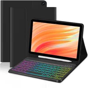 아마존 킨들 파이어 HD 10 플러스 11/13세대 10.1인치 펜 슬롯 2021 2023 블랙+블랙 7컬러 레인보우