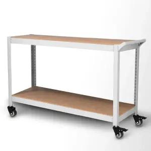 아트박스/스피드랙 홈던트하우스 트롤리 카트 바퀴선반 2단1100x400x750