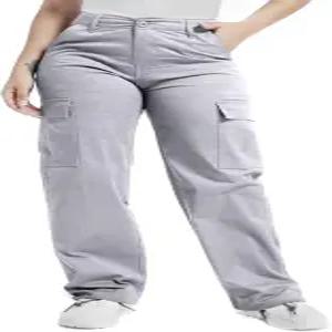 소울펑 여성용 배기 카고 팬츠 릴렉스 핏 캐주얼 코튼 하이킹 6포켓