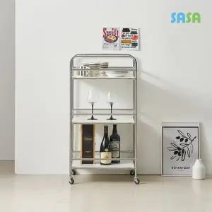 포비 E0 미드센츄리 500 이동식 트롤리 수납장