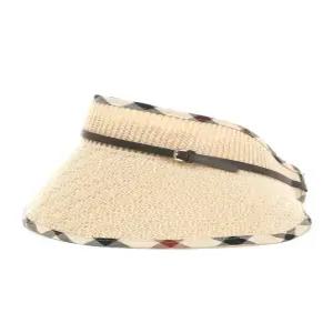 닥스 여성 26SS 아이보리 니팅 체크 선바이저 DLHE6B303IV