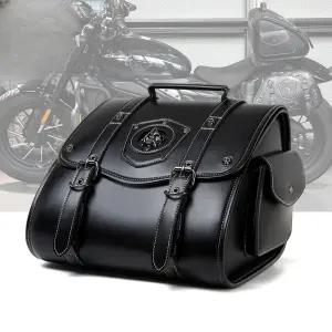 오토바이 리어백 할리 클래식 가죽 빈티지 바이크 사이드백 대형 레트로 수납 안장백