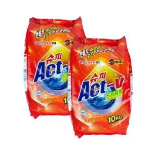 슈퍼액트 가루세제 10kg 2개입 모든세탁기겸용