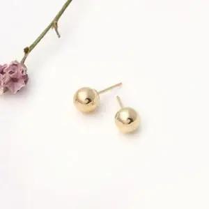[하프클럽/]14K 골드 4mm 라운드 볼 금 귀걸이