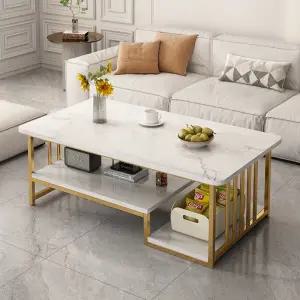 대리석무늬 테이블 모던 수납 화이트 탁상 골드 커피 사이드 쇼파 낮은 좌탁 거실