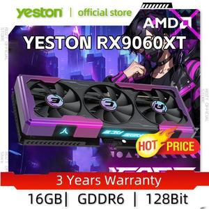 AMD RX 9060XT 16GB GDDR6 게이밍 전문가 ACE OC 그래픽 카드 PC GPU (20Gbps PCI-E 5.0 Navi48 HDMI/DP 2.