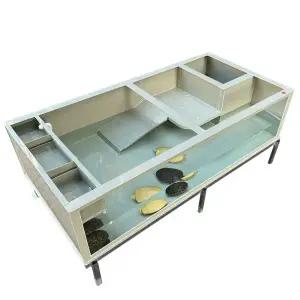 키우키 오픈형 화이트 수족관 수조 거북이 대형 아크릴 낮은어항