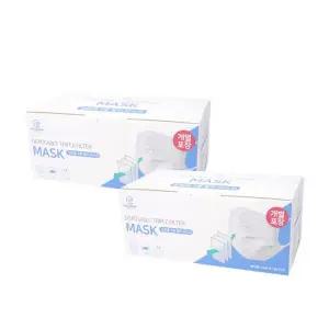 더웰 개별포장 일회용 마스크(50P 성인용) 화이트-2개
