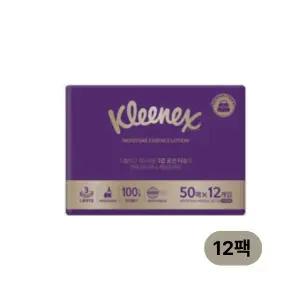 크리넥스 보습 에센스 로션 휴대용 티슈 50매 12팩
