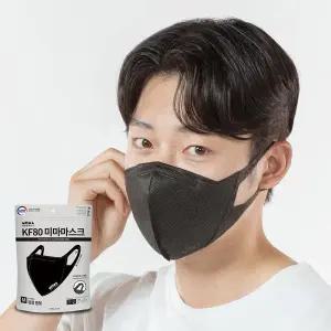 미마 보건용마스크 중형 검정 30개입(KF80)
