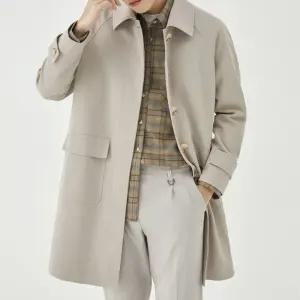 하프 캐주얼 루즈핏 스타일 코트 트렌치 칼라 남성패션 추동 상의 DL4