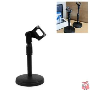해피J보따리 탁상용 마이크스탠드 각도 높이조절 단상 개인방송 책상용 마이크거치대