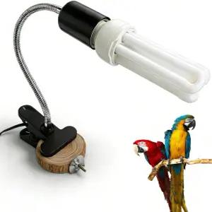 킹예누오 새장 조명기구 콤보 키트 나무 합판 클립 램프 2.4 UVB UVA 20W 콤팩트 형광 전구 모든 종류의