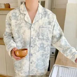 누빔 코크니앵 겨울 잠옷세트 남자 홈웨어 남녀 편한 커플파자마 실내복