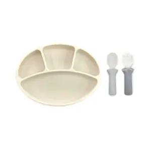 블루마마 유아 실리콘 모두얌 스푼포크 흡착식판 세트 BNA