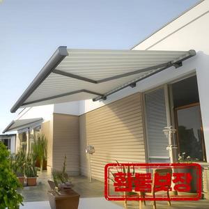 프리미엄 풀케이스 전동 어닝 - 빌라 야외 발코니 주택용 자동 리모컨 제어식 태양 및 비 차단막