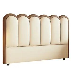 침대헤드 쿠션 현대적 테크니컬 가죽 등받이 일체형 원목