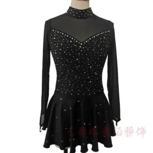 피겨의상 갈라쇼 연습 무대복 의상 버건디와인 공연 댄스