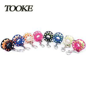 15M/30M 스쿠버 다이빙 알루미늄 합금 스풀 핑거 릴(스테인레스 스틸 더블 엔드 후크 포함) SMB 장비 동굴