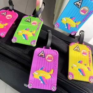 가방 이름표 레드 캐리어 가방택 네임택 네임태그 비행기 핑크