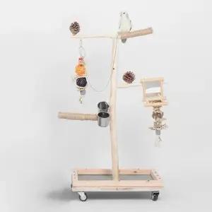 앵무새 나무 스탠드 플랫폼 인테리어 다람쥐 모양의 실내용 나뭇가지 놀이터