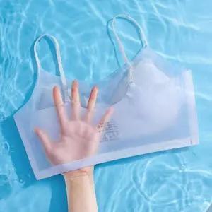 쿨 메쉬 노와이어 브래지어 여름용 통기성 쿨링 속옷