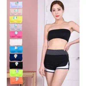 인견 노와이어 오프숄더 이너 브라탑 여성용