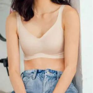 심리스 무봉제 노와이어 편안한 스포츠 브라 잠옷 속옷