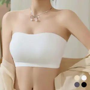 여성용 오픈숄더 캡 내장 튜브탑 이너브라 디자인