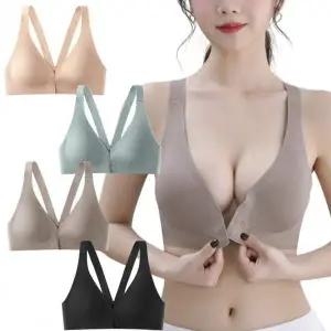 앞후크 노와이어 심리스 여성용 언더웨어 브라 컵포장