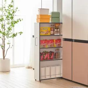 리브 슬라이딩 냉장고 낮은 틈새수납장 H1200 200 폭좁은 다용도 주방 틈새장 H1200