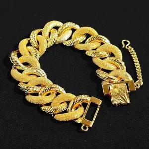 20mm 광폭 도금 두꺼운 팔찌 보조체인 변색없는 이중정밀세공