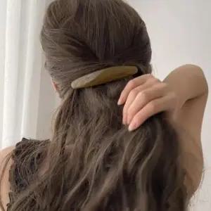 4가지 컬러 헤어핀 심플 슬림 롱 머리핀 반묶음용 기본