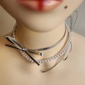 [라일리쥬얼리] Rly 실버 리본 초커 목걸이