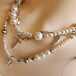 [라일리쥬얼리] Rly 여자 십자가 진주 목걸이