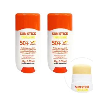 W피부연구소 자외선 차단제 휴대용 선크림 트리플케어 선스틱 17g X2개