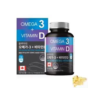 힐링포뮬라 캐나다 블루마린 오메가3 비타민D 180캡슐 6개월