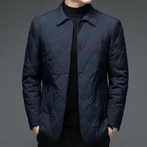 남성용 겨울 다운 점퍼 중년 칼라 코트 도톰한 자켓 보온 저장 원픽1