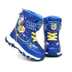 겨울부츠 뽀로로 플레이 발광 부츠 캐릭터 아동 방한 털신 스키